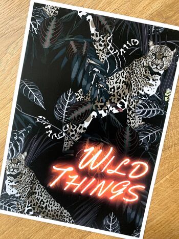 Impression d'art effet néon Wild Things A3 3