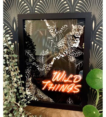 Impression d'art effet néon Wild Things A3 4