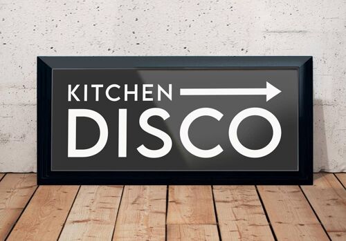 Kitchen Disco Black Framed Print