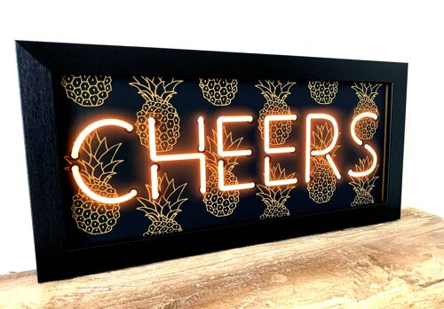 Cheers Printed Framed Sign