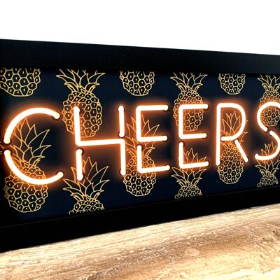 Cheers Printed Framed Sign