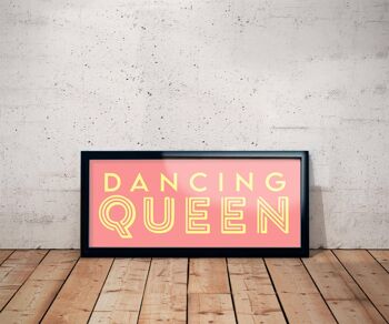 Dancing Queen Enseigne Encadrée Rose 3