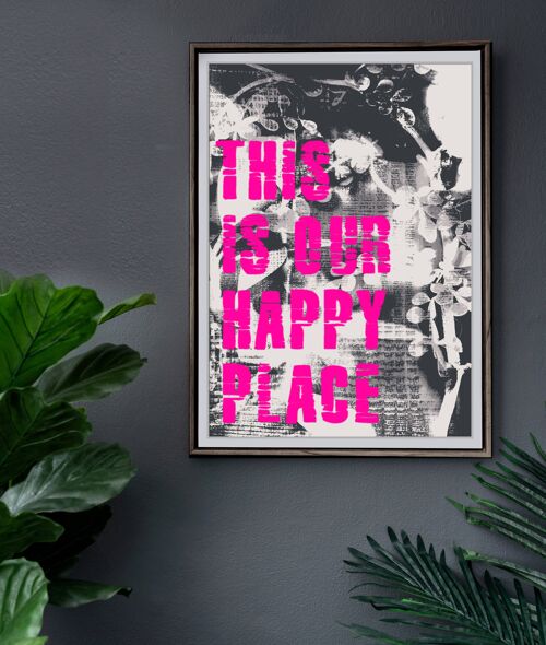 This Is Our Happy Place Vintage Art Print A3