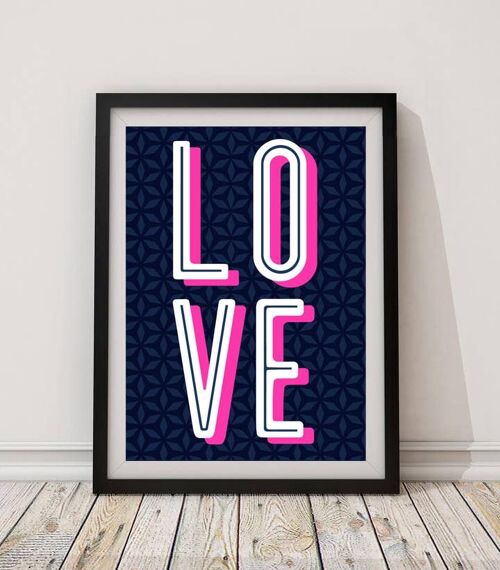 Love Vintage Art Print A4