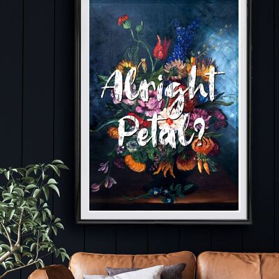 Muy bien pétalo Vintage Floral Art Print A3