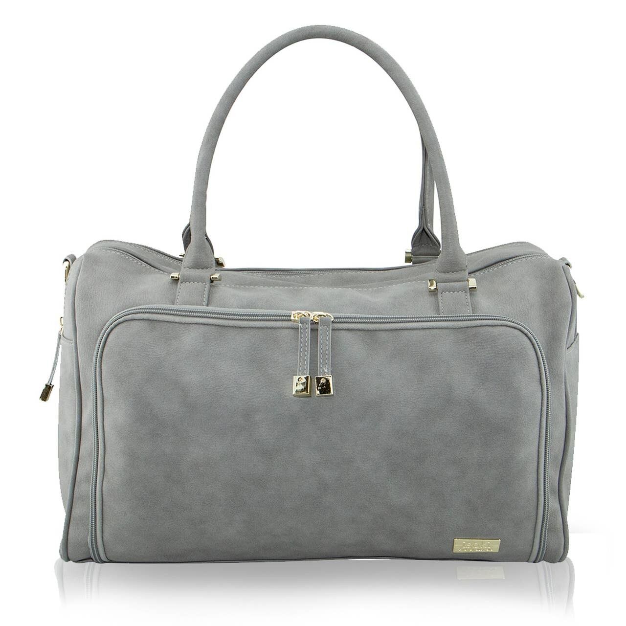 Double Zip Satchel Changing Bag Stone