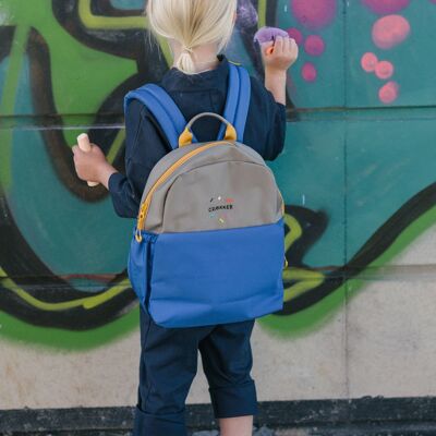 ROOK   RUCKSACK  BLAU-GR√úN-OCKER