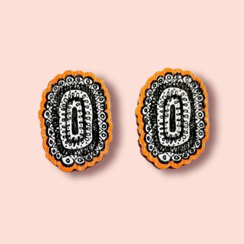 Boucles d'oreilles Mini Uni - Orange 4