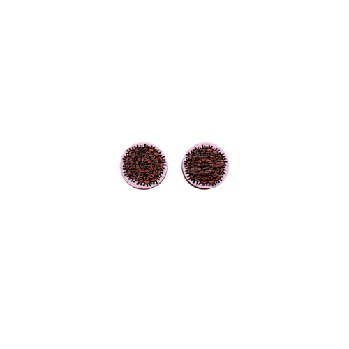 Toive Mini Earrings - Lila/brown