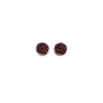 Mini boucles d'oreilles Toive - Lila/marron 1