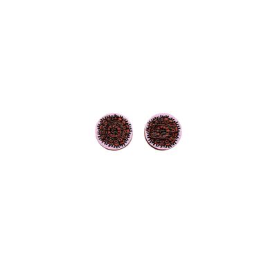 Mini boucles d'oreilles Toive - Lila/marron