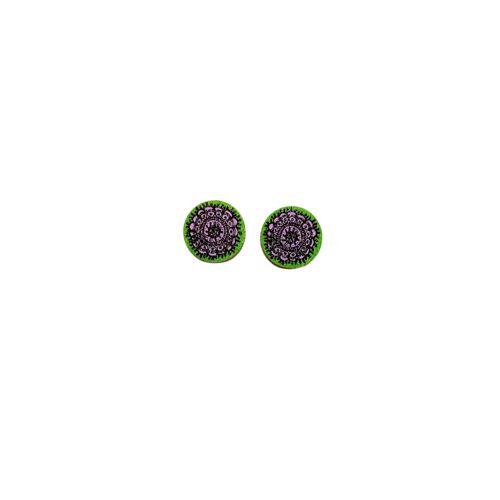 Toive Mini Earrings - Green/lavender