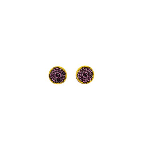 Toive Mini Earrings - Yellow/Pink