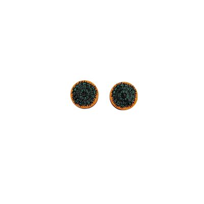 Toive Mini-Ohrringe – Orange/Blaugrün