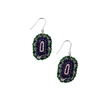 Boucles d'oreilles Päiväuni - Vert/Bleu foncé 1