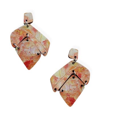 Petites mais pleines de vie Boucles d'oreilles Large - Orange