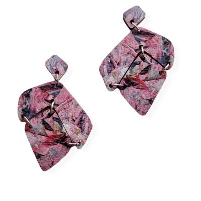 Petites mais pleines de vie Boucles d'oreilles Large - Rose