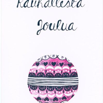 Cartolina rossa Rauhallista Joulua