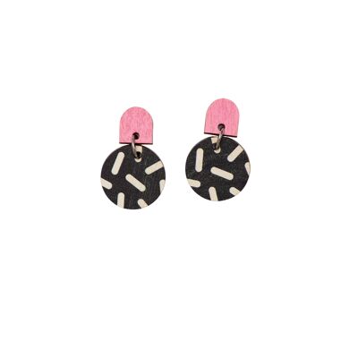 Neilikka Earrings - Round - Pink