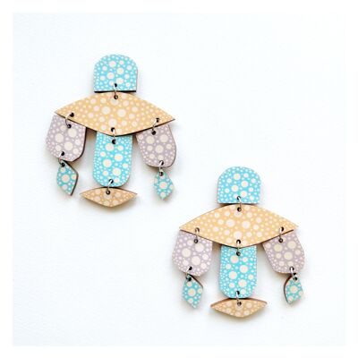 Boucles d'oreilles Koralli - Turquoise/pêche