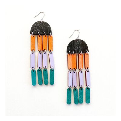 Boucles d'Oreilles Medusa Noir