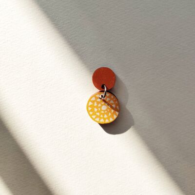 Boucles d'Oreilles Aurinko Color - Orange/Jaune