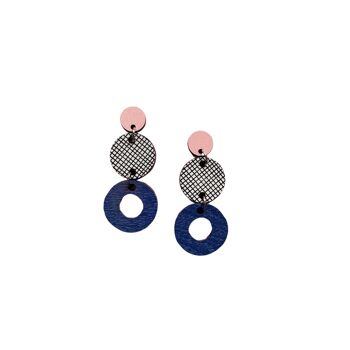 Boucles d'oreilles Herkku - rose/bleu 1