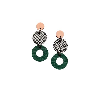 Herkku Earrings - peach/green
