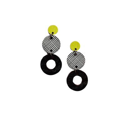 Herkku Earrings - lime/black