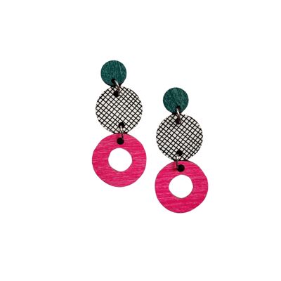 Boucles d'oreilles Herkku - Vert foncé/aniline