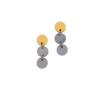 Pendientes Polku - Amarillo/Gris