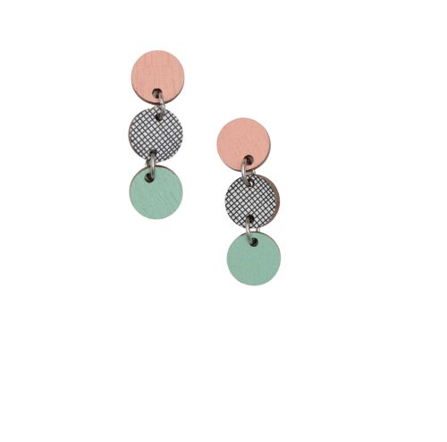 Polku Earrings - Peach/Mint