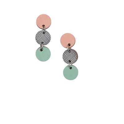 Polku Earrings - Peach/Mint