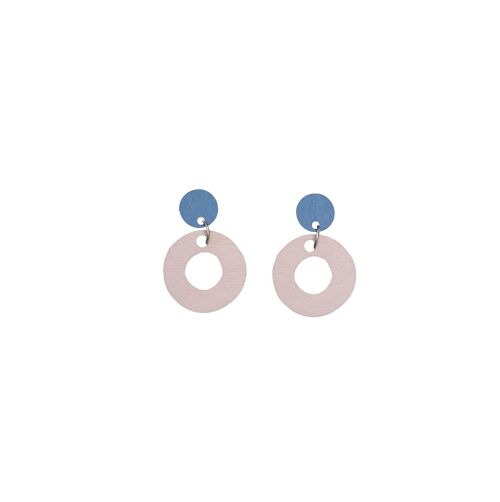 Donitsi Earrings - Blue/Light pink