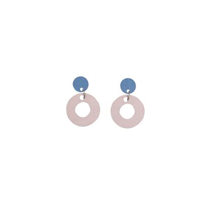 Boucles d'oreilles Donitsi - Bleu/Rose clair