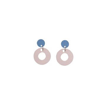 Boucles d'oreilles Donitsi - Bleu/Rose clair 1