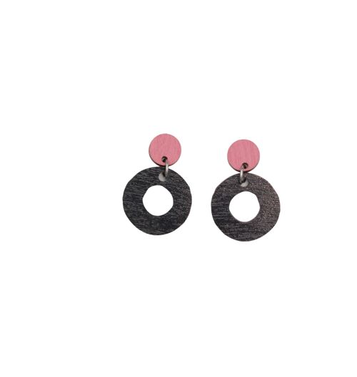 Donitsi Earrings - Rose/Black