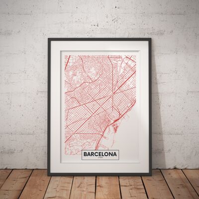 Barcelonagram - MAP A3 red