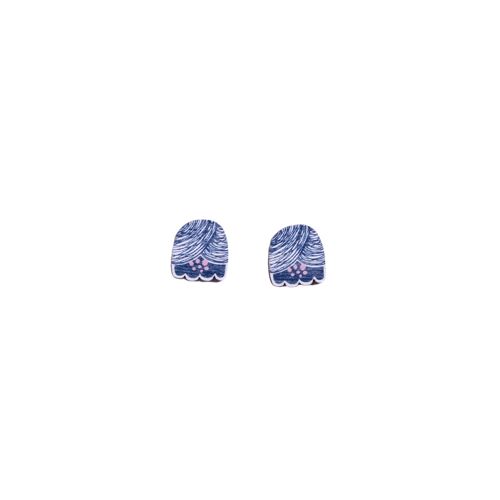 Petunia Mini Earrings - Blue
