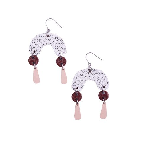 Karuselli Earrings - Brown/nude