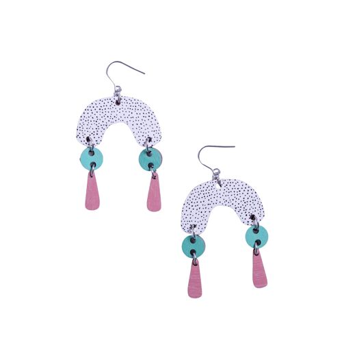 Karuselli Earrings - Turquoise/rose
