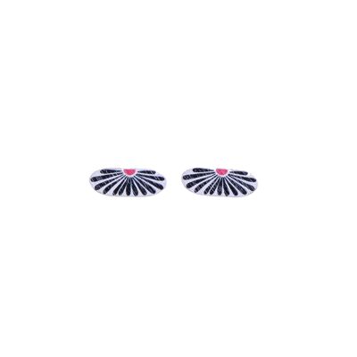 Auringonkukka Mini Earrings - Black