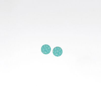 MINI BOUCLES D'OREILLES LAINE - Vert