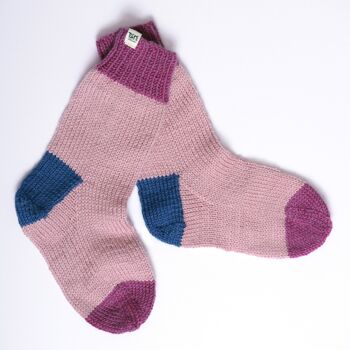 Chaussettes en laine - 33-35 - ROSE 1