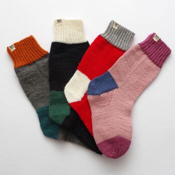 Chaussettes en laine - 36-38 - GRIS 2