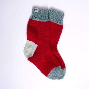 Chaussettes en laine - 42-44 - ROUGE 1