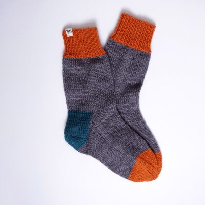 Chaussettes en laine - 42-44 - GRIS