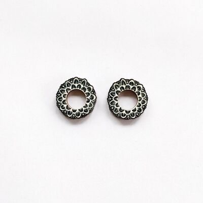 Pendientes Seppele Mini - Negro/Blanco