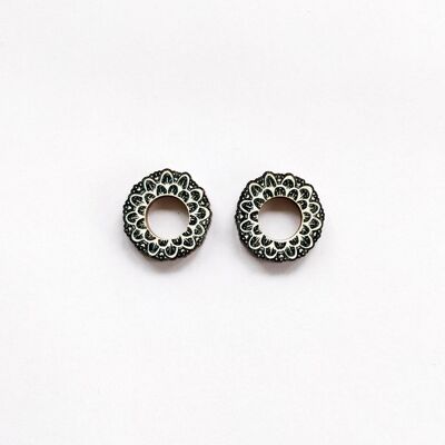 Seppele Mini Earrings - Black/White