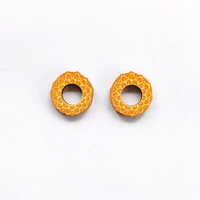Mini Orecchini Seppele - Arancio/Giallo